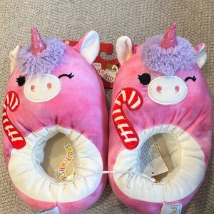 Squishmallows Pink Unicorn Kids Slippers